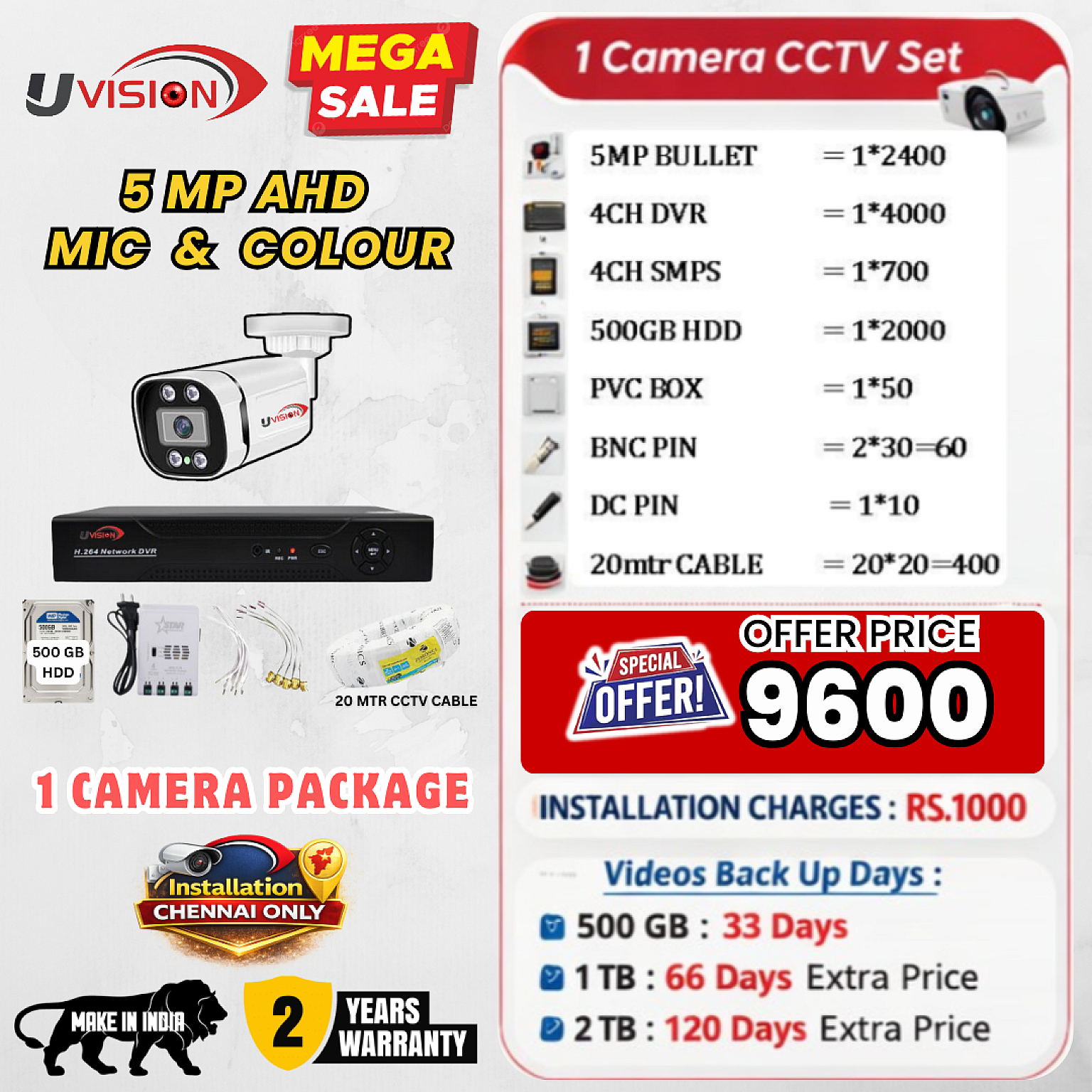 U R Cctv uvision electronics india